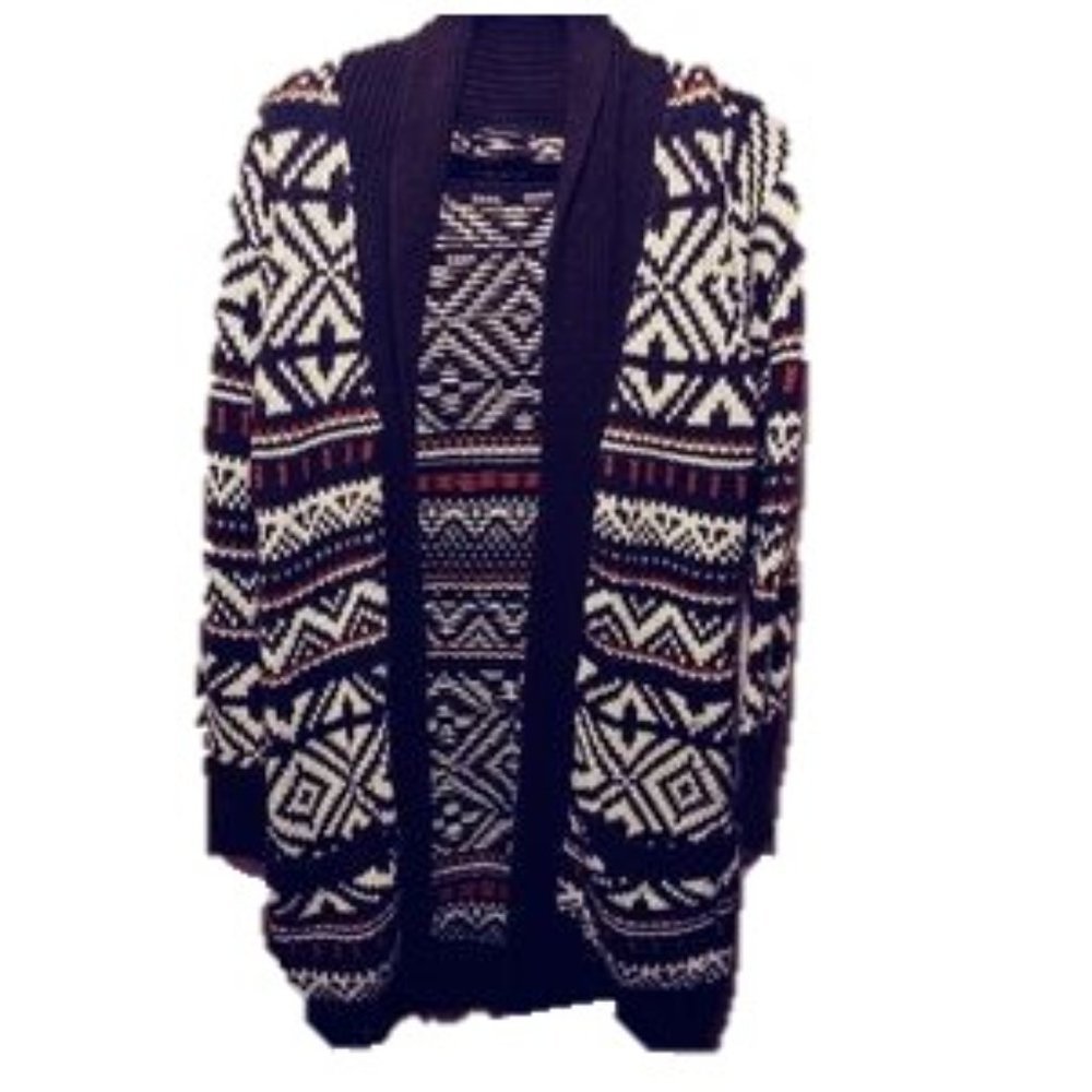 Seduction Knit Open Front Cardigan Sweater Brown